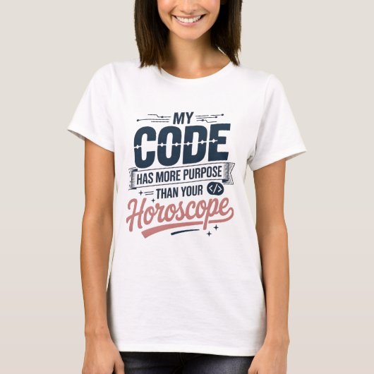 面白いコーディング引用AIプログラマーデザイン Tシャツ (正面)