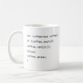 面白いコーディング var coffee = new Coffee() プログラマー コーヒーマグカップ (左)