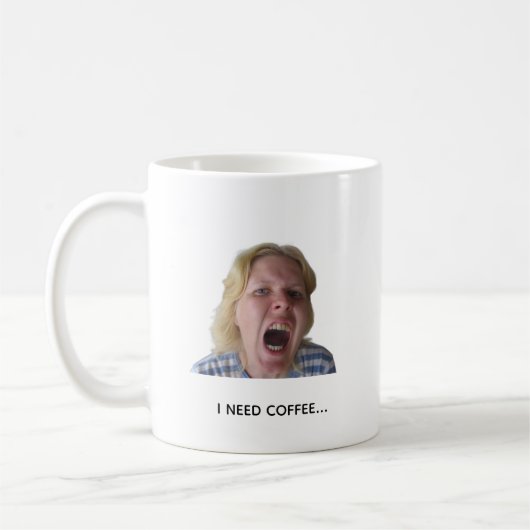 面白いコーヒーのミームマグ おもしろバスルーム コーヒーマグカップ (左)