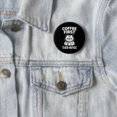 面白いコーヒーを最初に、たぶんカフェイン中毒者の朝 缶バッジ (インサイチュ)