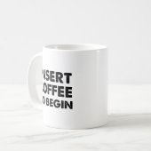 面白いコーヒーマグを挿入 コーヒーマグカップ (正面左)