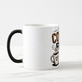 面白いコーヒーマグ – コーヒーが先、人が後 – カット モーフィングマグカップ