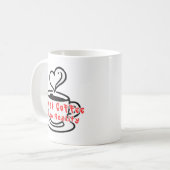 面白いコーヒーマグ コーヒーの後で現実を見る コーヒーマグカップ (正面左)