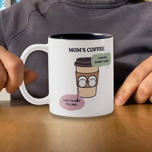 面白いコーヒーママの秘密の知恵の名言 ツートーンマグカップ