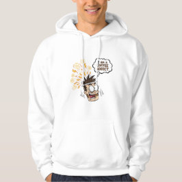 面白いコーヒー中毒者のエネルギッシュなキャラクターフーディTシャツ パーカ