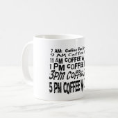 面白いコーヒー休憩スケジュール コーヒーマグ コーヒーマグカップ (正面左)