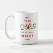 面白いコーヒー名言マグ コーヒーマグカップ (左)