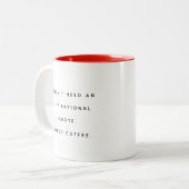 面白いコーヒー大好き名言マグカップ ツートーンマグカップ (正面左)