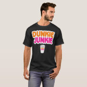 面白いコーヒー好きのためのダンキーの中毒者のコーヒーラブ Tシャツ (正面フル)
