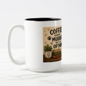 面白いコーヒー猫マグカップ ツートーンマグカップ (左)