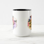 面白いコーヒー皮肉ワードアート顔 マグカップ (中央)