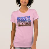 面白いコーヒーTシャツ お水を飲みます Tシャツ (正面)