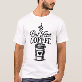 面白いコーヒーTシャツ 初めてコーヒーを Tシャツ