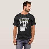 面白いゴミ漁りゴミ拾いダンプスター・ダイビング Tシャツ (正面フル)