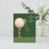 面白いゴルフのクリスマスカード シーズンポストカード (スタンド正面)