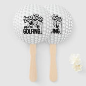 面白いゴルフの名言集 ハンドファン (正面&裏面)