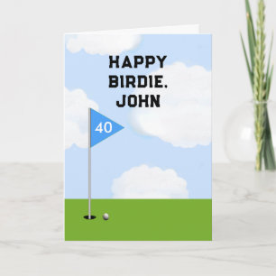 面白いゴルフの誕生日 カード