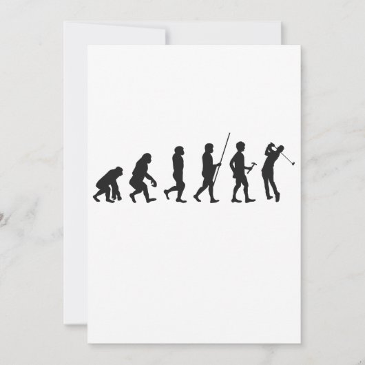 面白いゴルフの進化 オブ マン ゴルフの歴史 招待状 (正面)