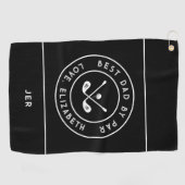 面白いゴルファー ユーモア ゴルフ | パーで最高のダッド ゴルフタオル (横)