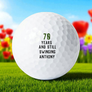 面白いゴルファー 70歳の誕生日おめでとうパパ ゴルフボール