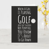面白いゴルフカード 女の子のための 彼女のティーンの子供 スポーツ カード (黄色い花)