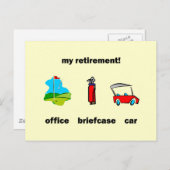 面白いゴルフ引退 ポストカード (正面/裏面)