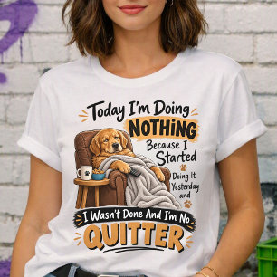 面白いゴールデンレトリバーの駄洒落Tシャツ Tシャツ