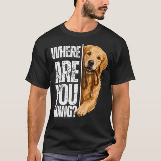 面白いゴールデンレトリバー Tシャツ