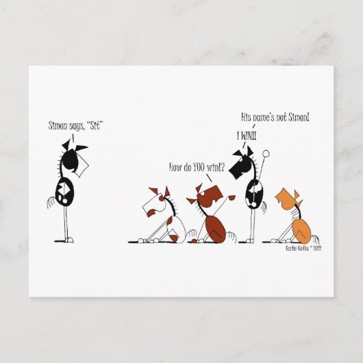 面白いサイモンセズの漫画 ポストカード (正面)