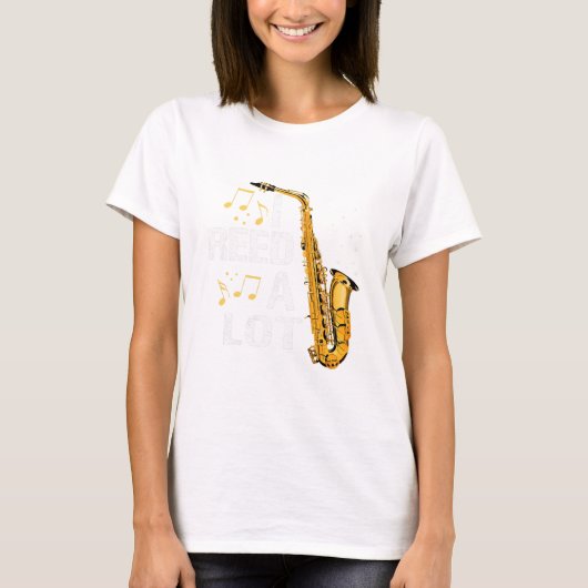 面白いサクソフォン Tシャツ (正面)