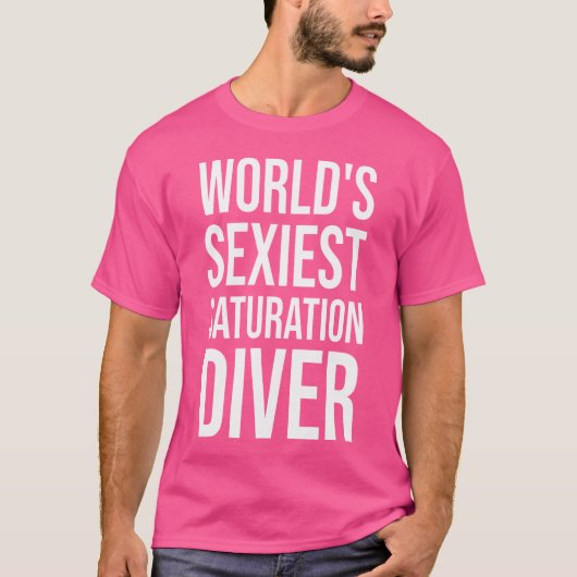 面白いサチュレーション・ダイバー 潜水 Tシャツ (正面)