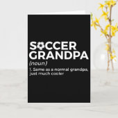 面白いサッカーおじいちゃんの定義 カード (黄色い花)