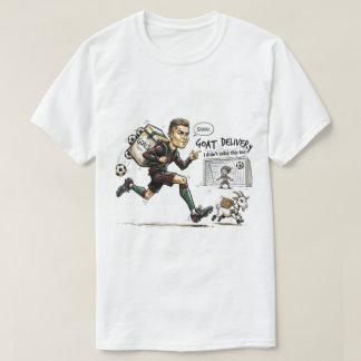 面白いサッカーのキャラクターイラスト - ゴールスコアラーファンデザイン Tシャツ