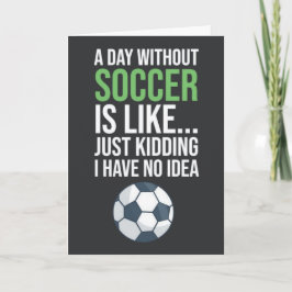 面白いサッカークラブカード 女性チームプレーヤー ユーモア 彼女のための カード