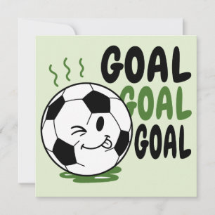 面白いサッカーボールとサッカーゴール カード