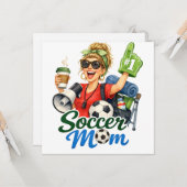面白いサッカーママ カード (正面/裏面インサイチュ)