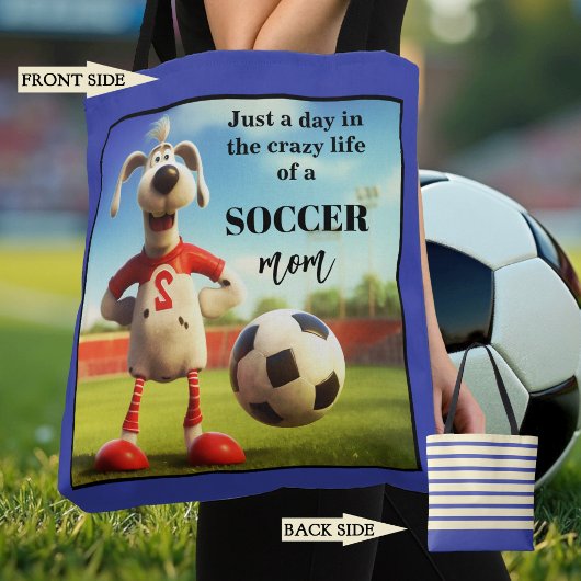 面白いサッカーママ トートバッグ