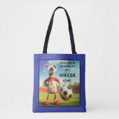 面白いサッカーママ トートバッグ (正面)