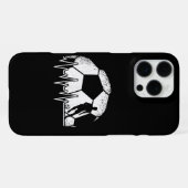 面白いサッカー+ハートビート+サッカー選手 iPhoneケース (裏面横)