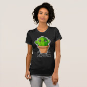 面白いサボテンのダジャレ かわいい植物 Tシャツ (正面フル)