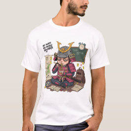 面白いサムライのバックトゥスクールTシャツ Tシャツ