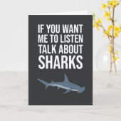 面白いサメのカード 海のユーモアが好きな人へ カード (黄色い花)