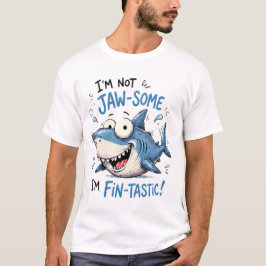 面白いサメのジョー・サムフィン・タスティック・キャラクターデザイン Tシャツ