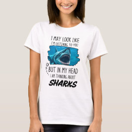 面白いサメ好き Tシャツ