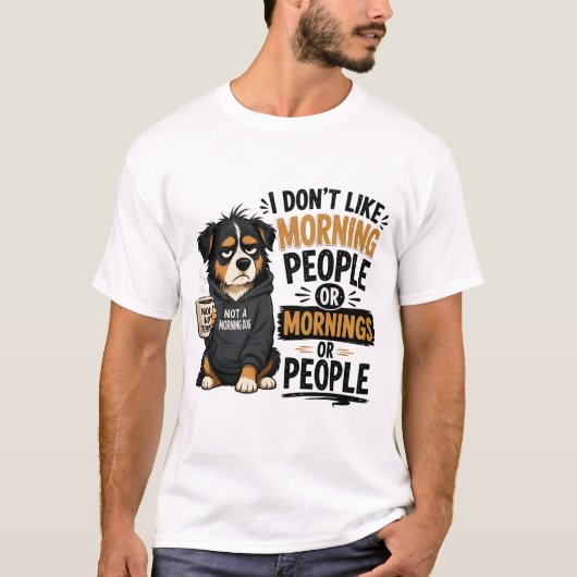 面白いサルカスティックドッグ Tシャツ (正面)