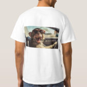 面白いサルTシャツ Tシャツ (裏面)