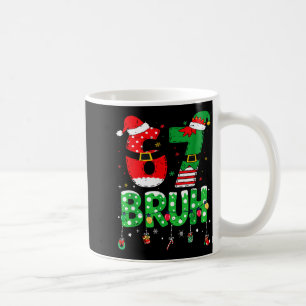 面白いサンタのエルフ67 ブルークリスマスミームシックスセブン 6 コーヒーマグカップ
