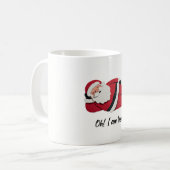 面白いサンタのクリスマスキャラクターイラスト コーヒーマグカップ (正面左)