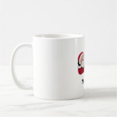 面白いサンタのクリスマスキャラクターイラスト コーヒーマグカップ (左)