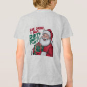 面白いサンタのクリスマス ソフトTriBlend Tシャツ (裏面)